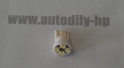 Led rovka 12V 4 led , T10 bl, vysoce svtiv - kliknte pro vt nhled